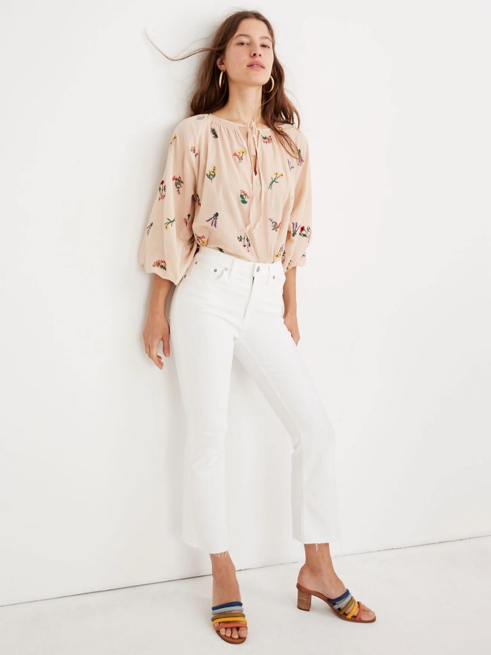 Madewell white cali Demi boot jeans petite 23P